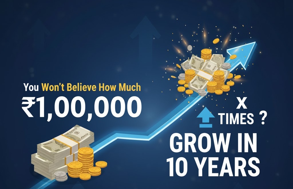 How much 1,00,000 in 10 years ?
